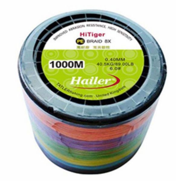 HAILER HI-TIGER PE BRAID 8X MULTI-COLOR 1000 MTR resmi